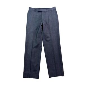 Hugo Boss 34x32 Navy Blue James Brown1 US Flannel Wool Dress Suit Pants Trouser